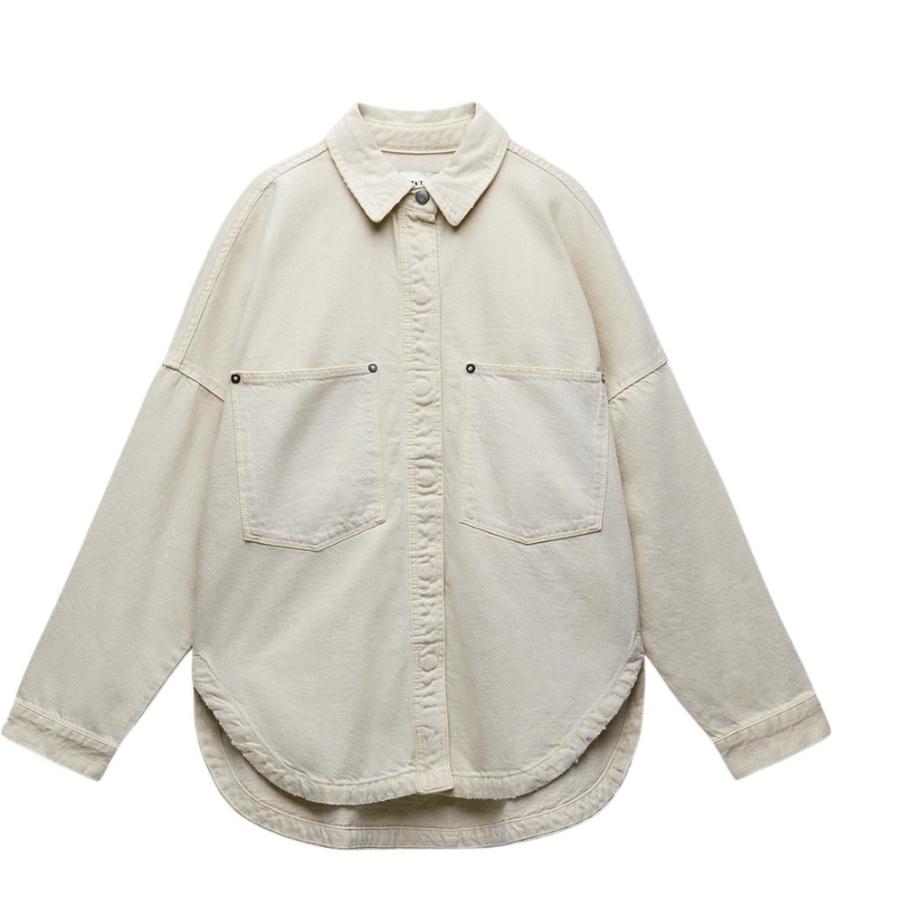 Denim overshirt jacket